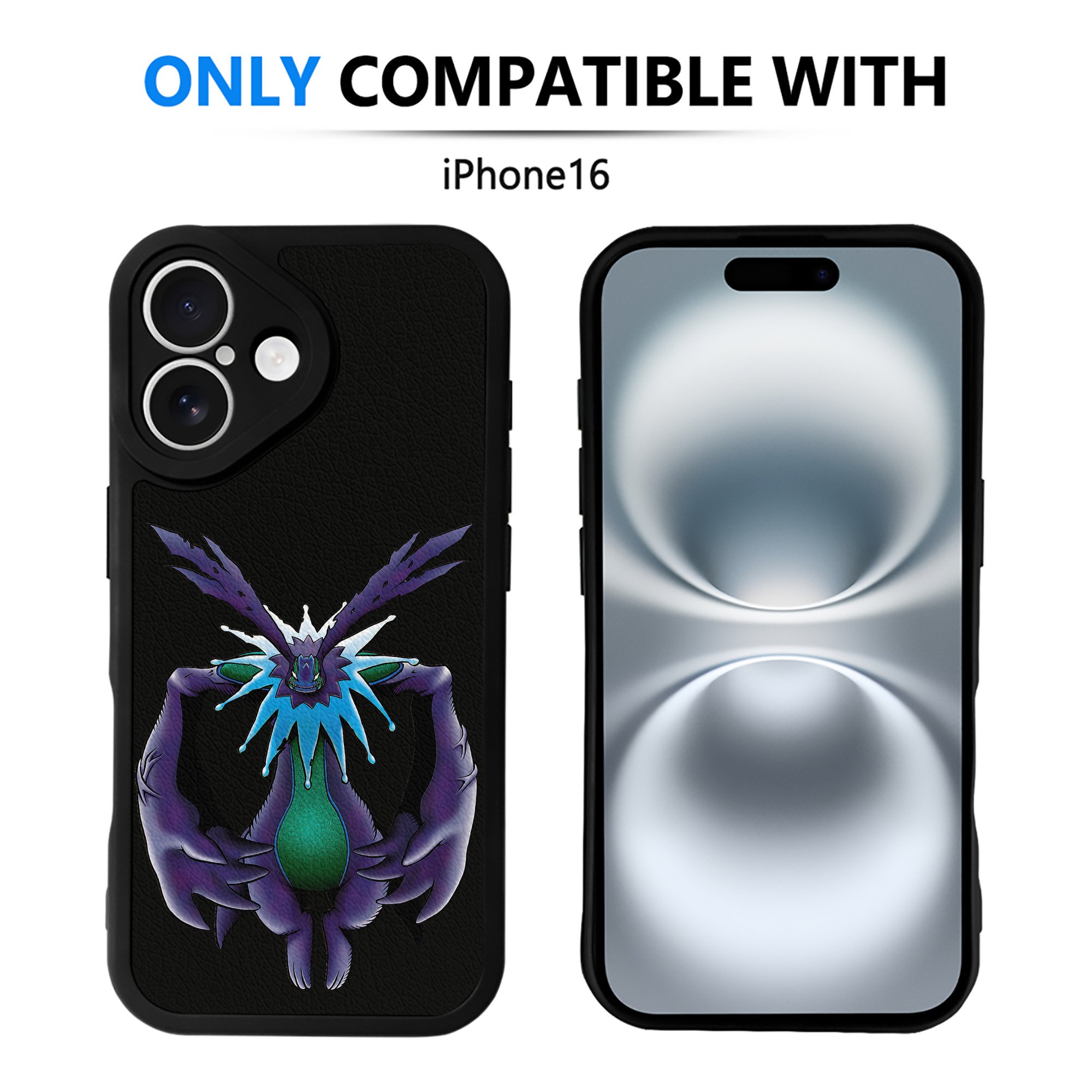 （画像用） Digimon デジタルモンスター/デジモン 【iPhone 16シリーズ対応】シリコンスマホケース（レザー調） 材質：シリコン